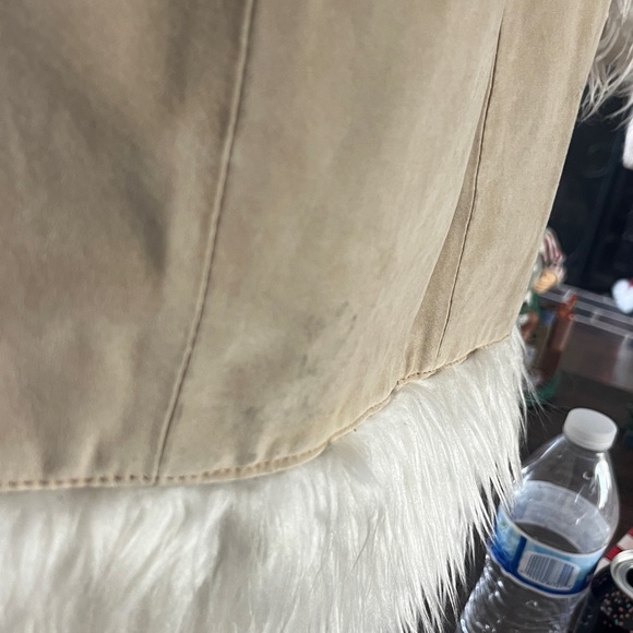 Vintage Penny Lane Leather /fur Trim Coat - Picture 16 of 17